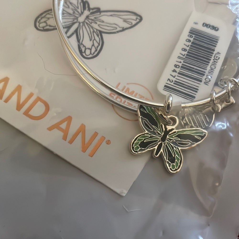 Queen Alexandra's Birdwing Butterfly Charm Bangle